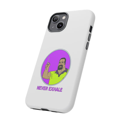 Never Exhale Phone Case (White)