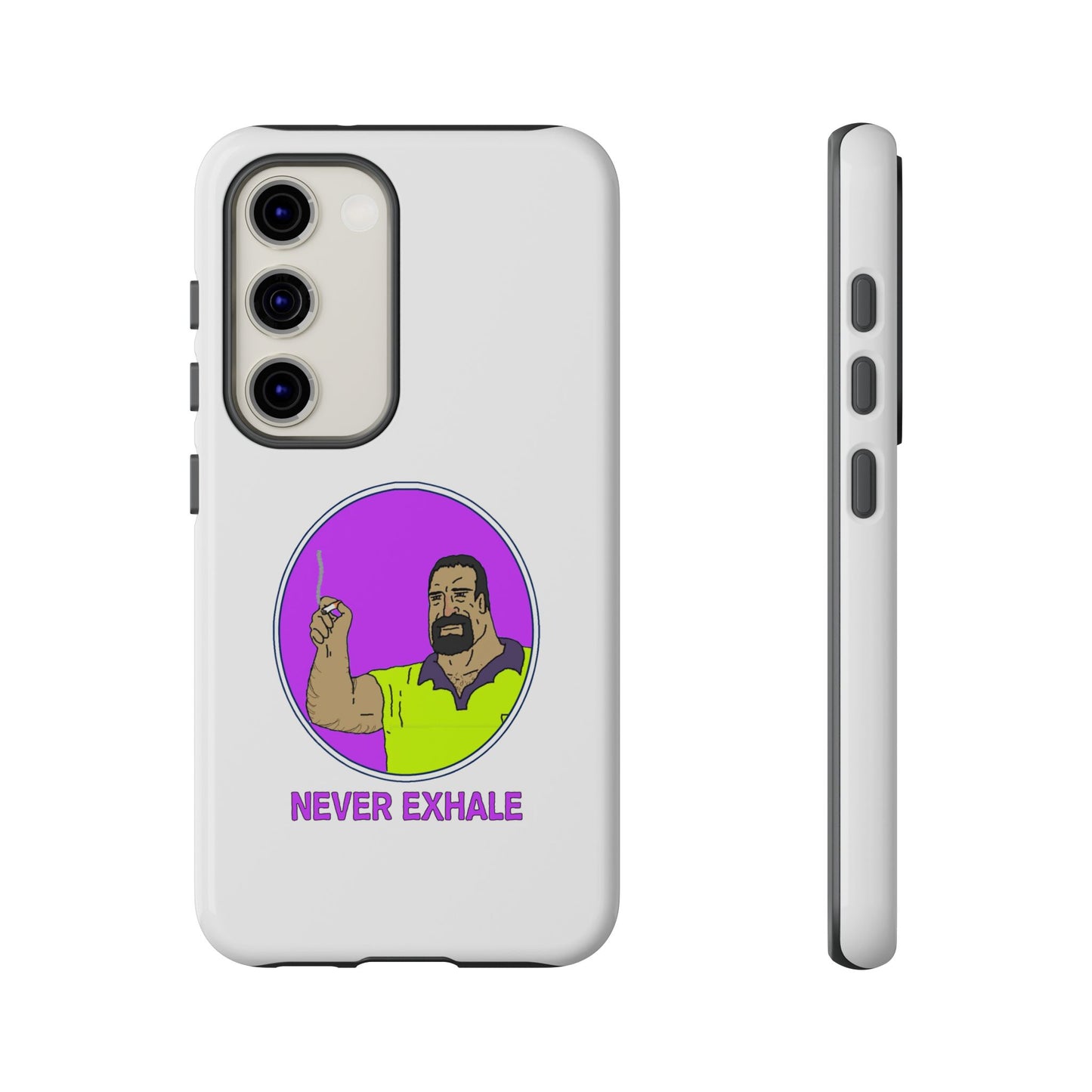 Never Exhale Phone Case (White)